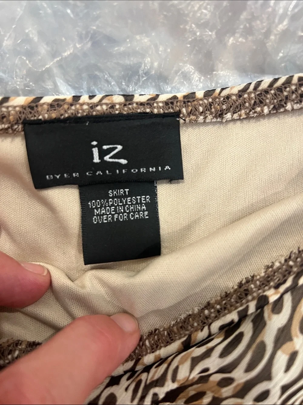 Byer California Y2K  Brown Patterned Circle Skirt size medium.
